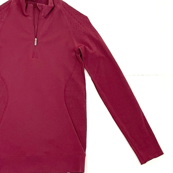 LULULEMON Burgundy Restless Pullover ½ Zip Top Jacket - Picture 10 of 10
